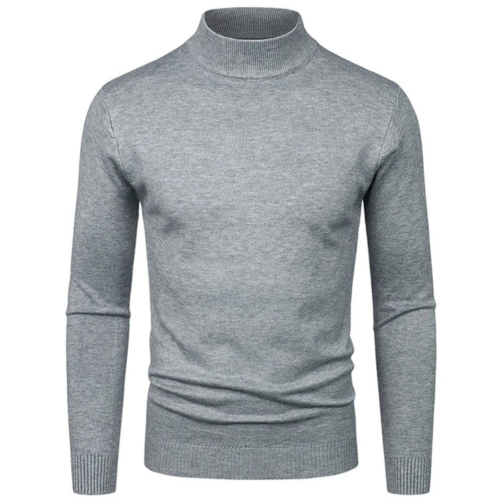 2X Long Sleeve Half Turtleneck Sweater for Men
