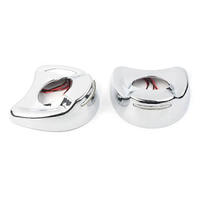 Chrome LED Fairing Mount Side Mirror Cover for Harley Electra Glide (1996–2013)