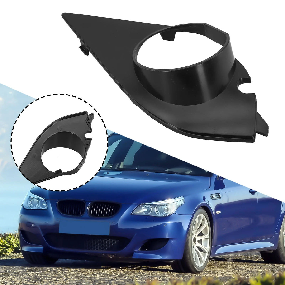 Left Fog Light Cover Grill for BMW E60 E61 MSPORT (2007–2010)