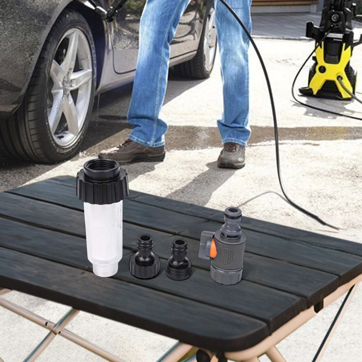 Pressure Washer Filter Kit with Valve & Quick Connector for Water System