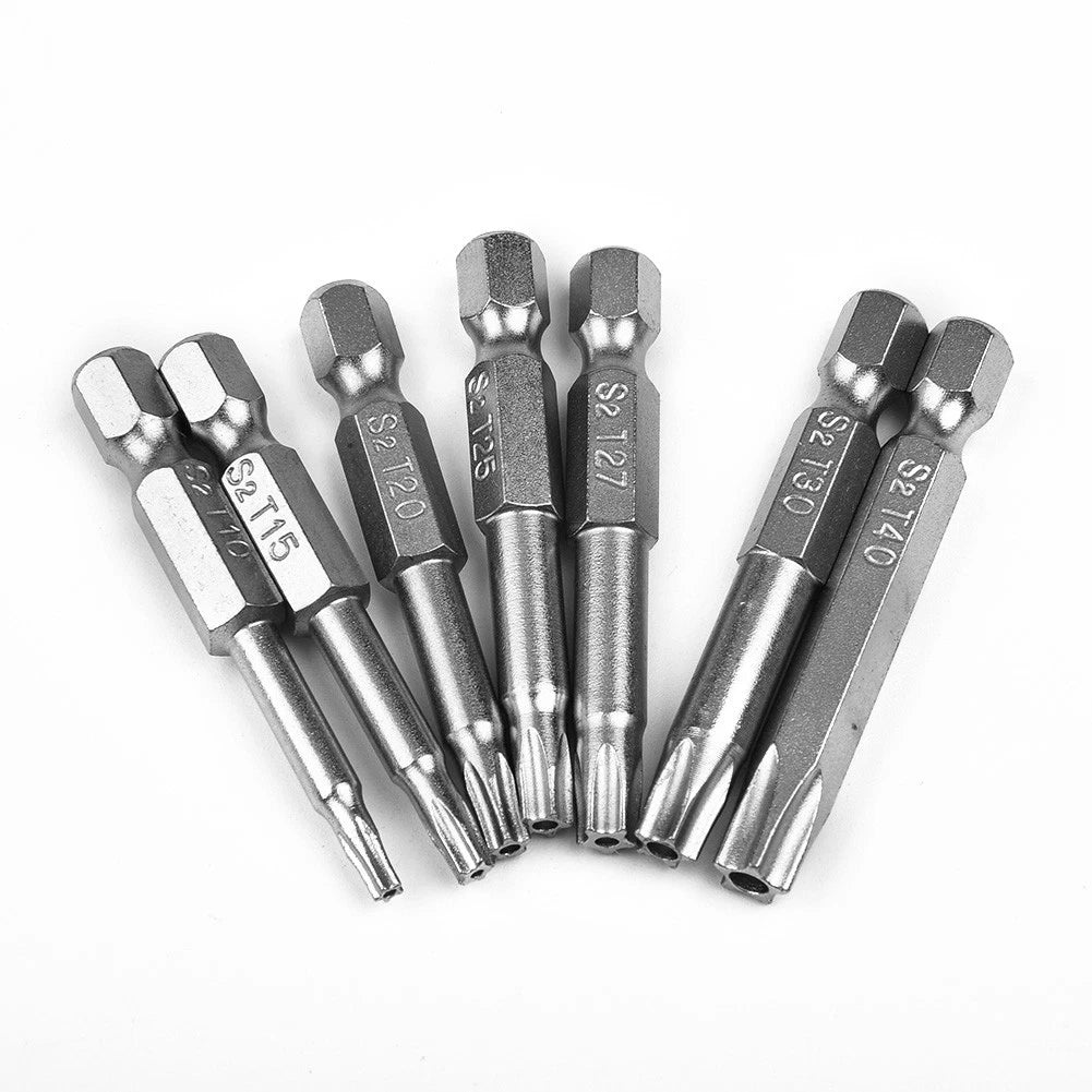 7-Pcs Screwdriver Bit Set for Magnetic 50mm Hex Shank
