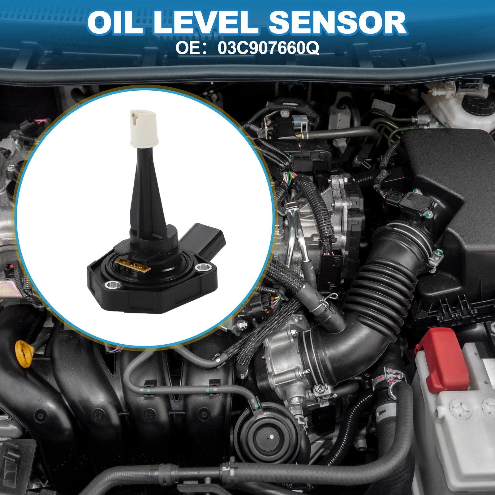 Engine Oil Level Sensor for Audi A4 2.0L A/T Quattro Avant (2008–2016)