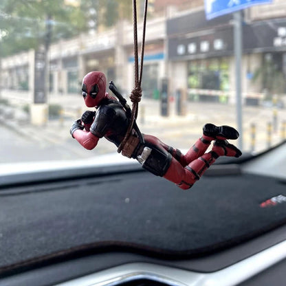 1x Swing Deadpool Car Interior Decor Rearview Mirror Pendant Hanging Accessories