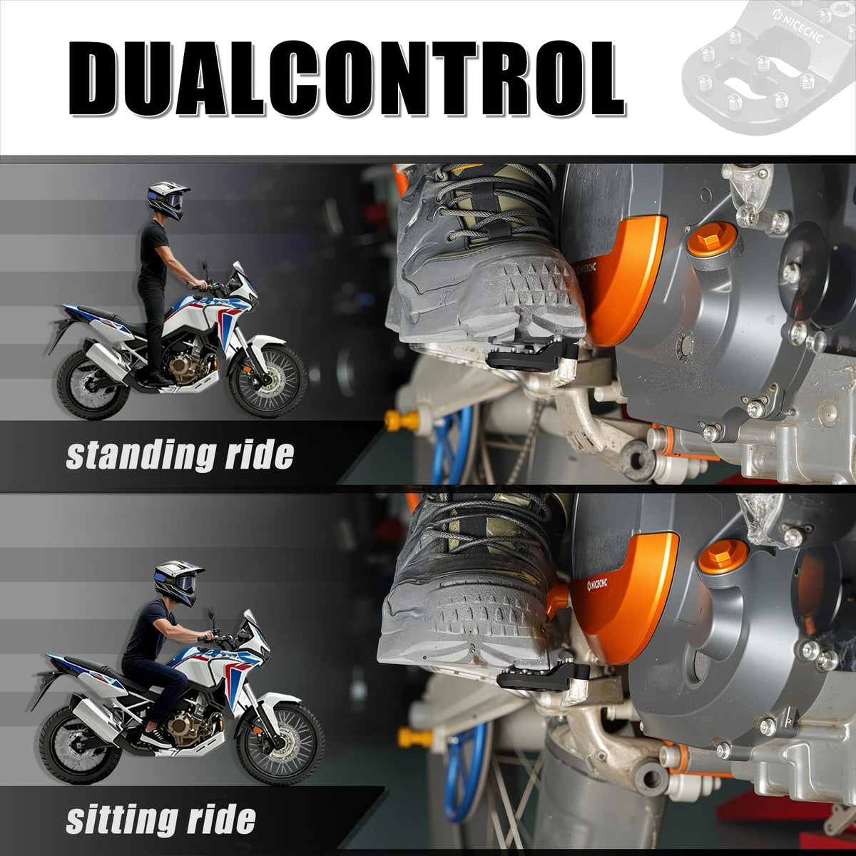 Dual Control Brake Pedal Pad for KTM 390 Adventure/R (2021–2023)