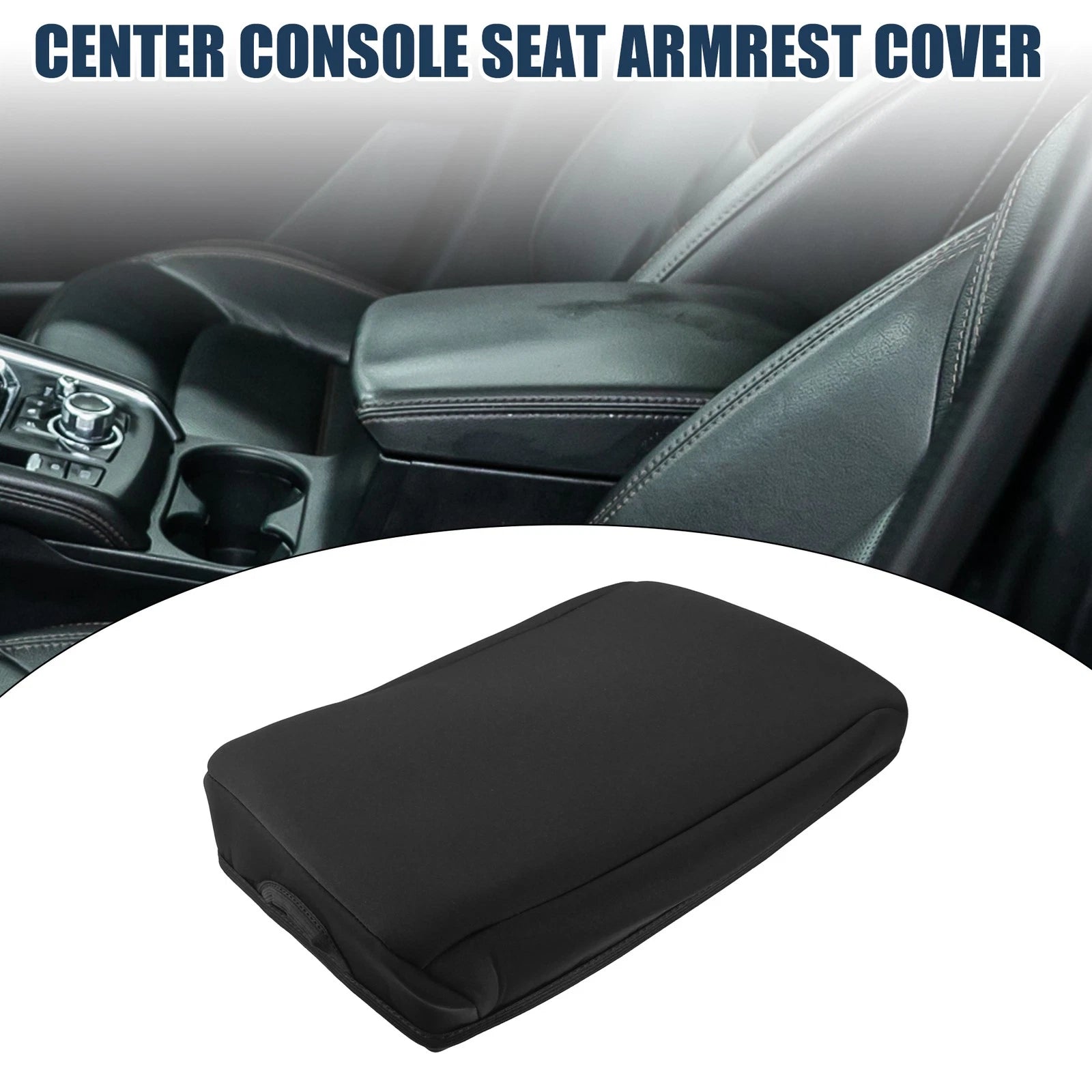 Armrest Protector Cover Pad Neoprene for Mazda CX-5 (2017–2023) Black 1 Pc
