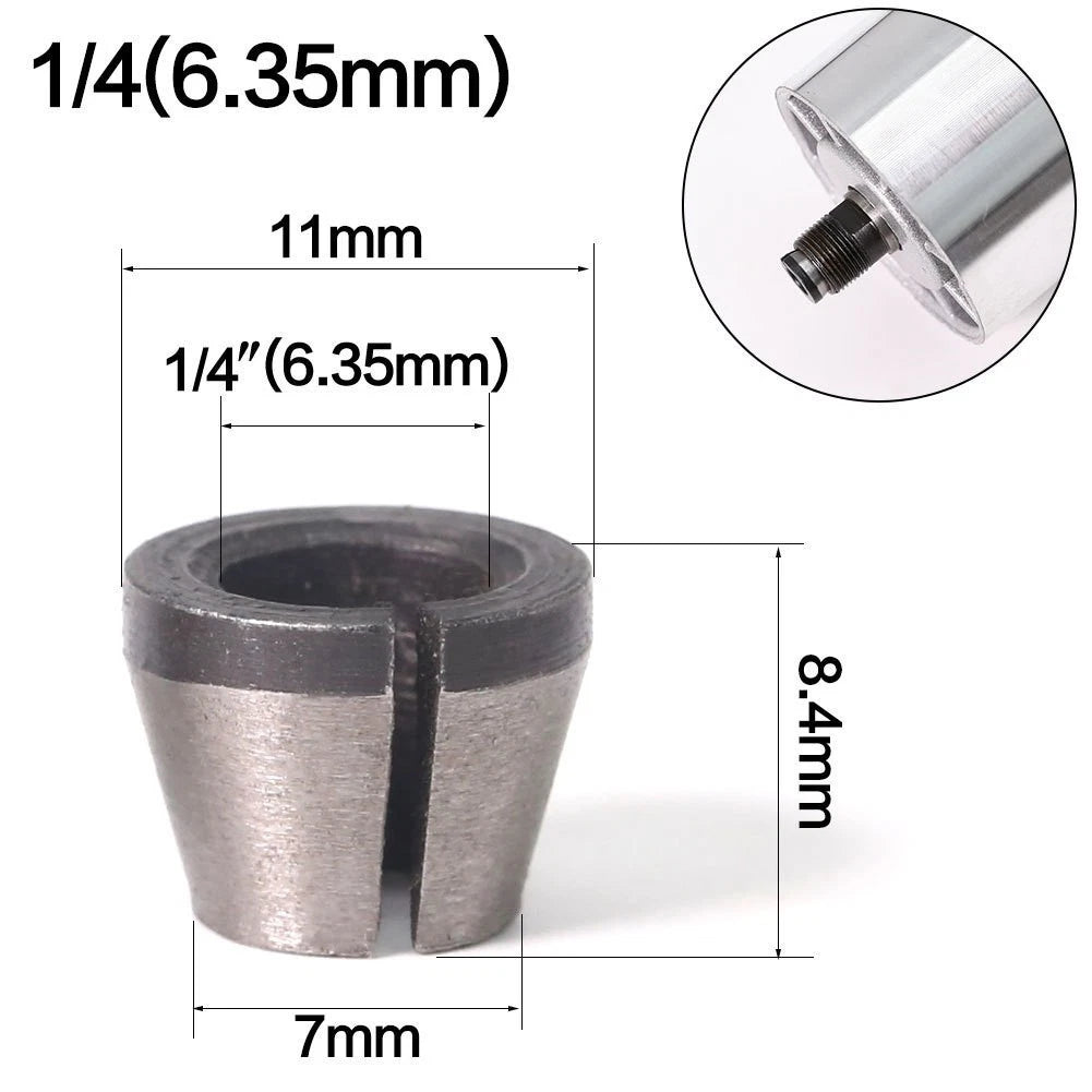 Router Bit Collet Adapter for Trimming Machine