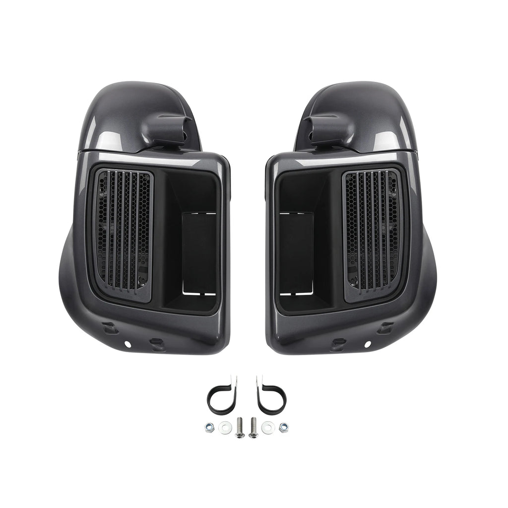 Lower Vented Fairings for Harley Electra Glide (2014–2023) Gauntlet Gray Metallic