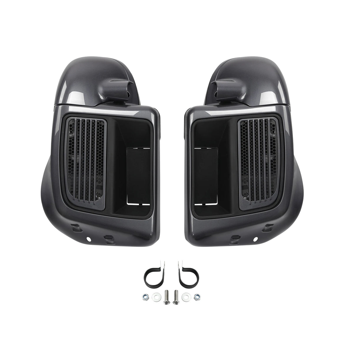 Lower Vented Fairings for Harley Electra Glide (2014–2023) Gauntlet Gray Metallic