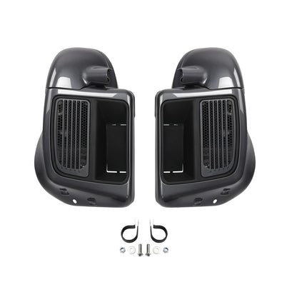 Lower Vented Fairings for Harley Electra Glide (2014–2023) Gauntlet Gray Metallic