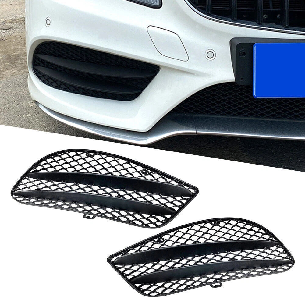 2X Front Bumper Fog Lamp Grille for Mercedes Benz E-Class Coupe C207 A207 (2013–2016)