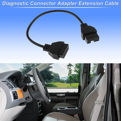 OBD Adapter Cable 12 Pin to 16 Pin for Mitsubishi (OBD1 to OBD2)