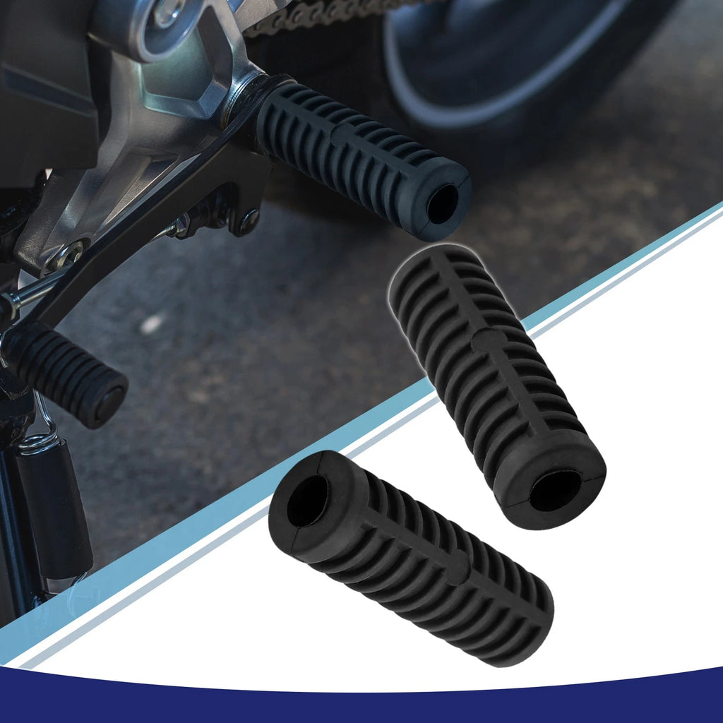 Rubber Anti Slip Footrest Pedal Covers Universal for Motorbikes (Universal)