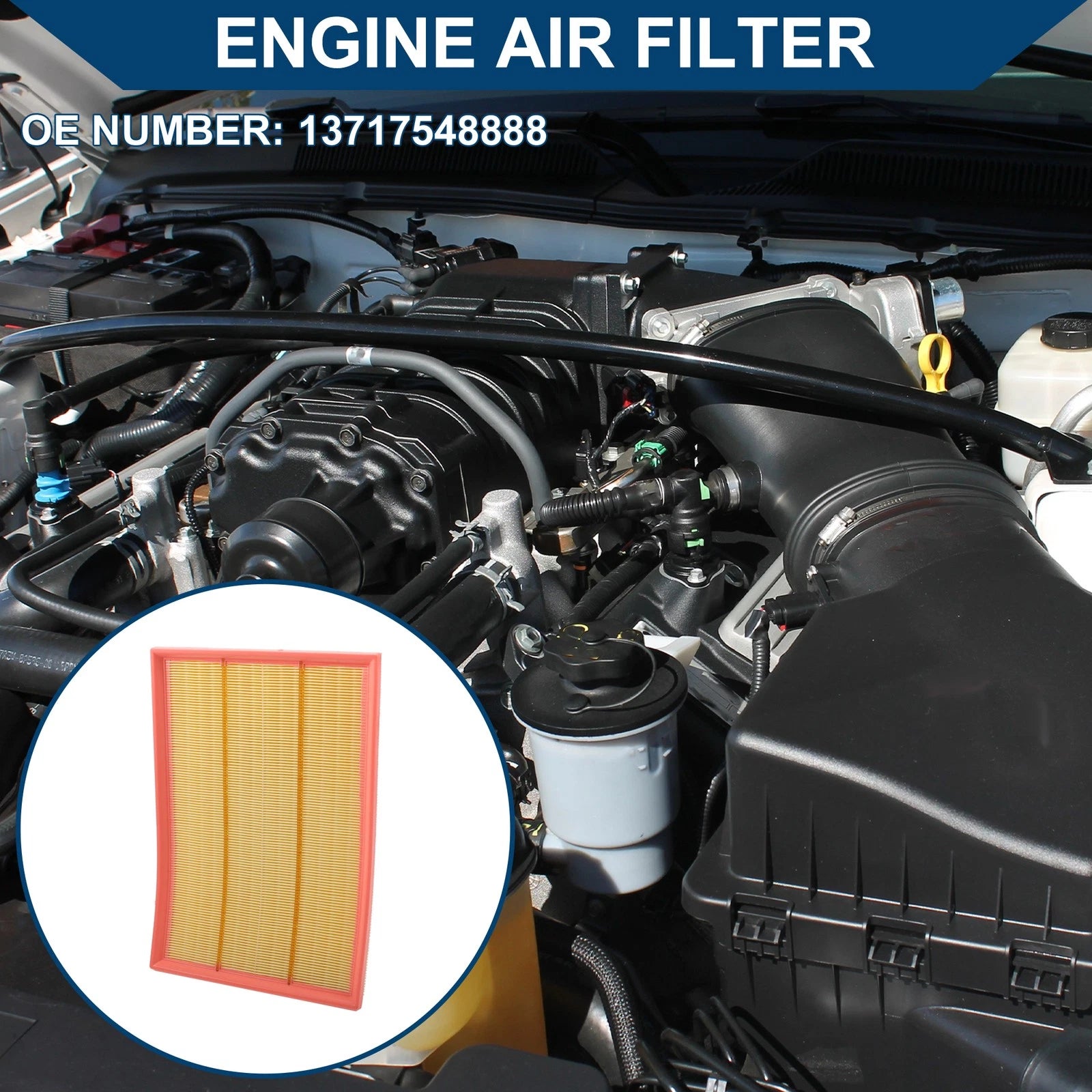 Engine Air Filter Replacement for BMW X5 3.0si (2007–2008)