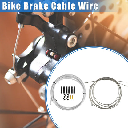 Brake Cable Housing Kit for Road Bicycle Bike 98.43 Inch Silver Tone (—)