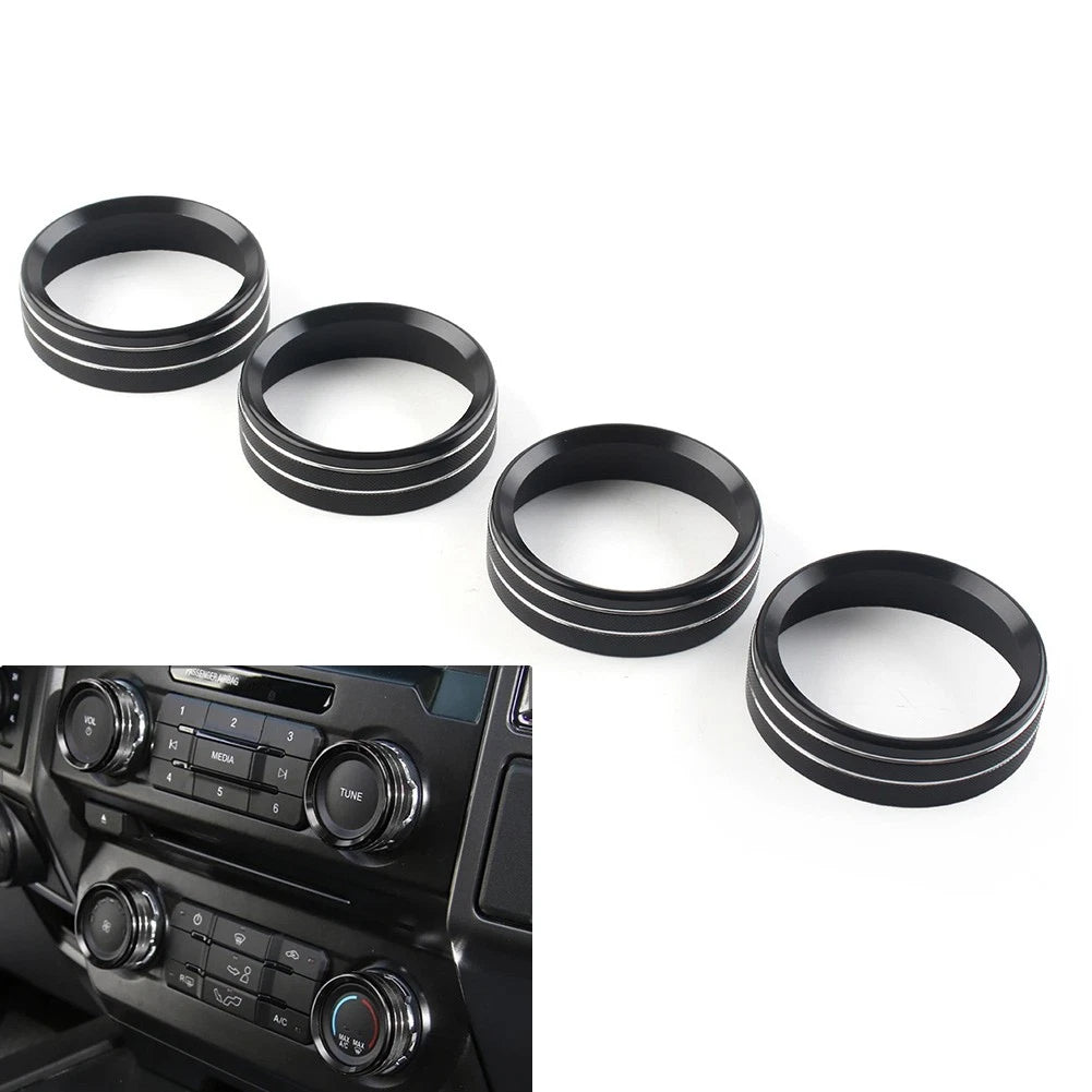 Air Conditioner Switch CD Button Ring Knob Trim For Ford F150 XLT 2015-2020