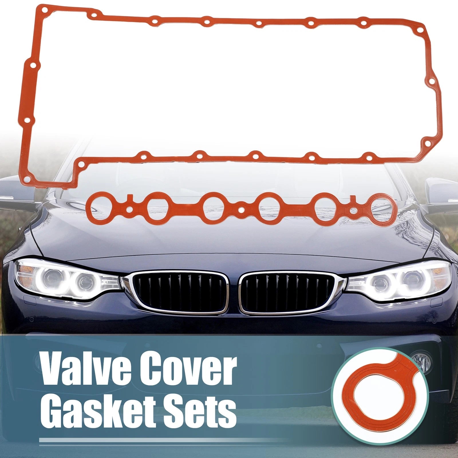 Valve Cover Gasket Set Replacement for BMW 325i Base 3.0L L6 (2006–2012)