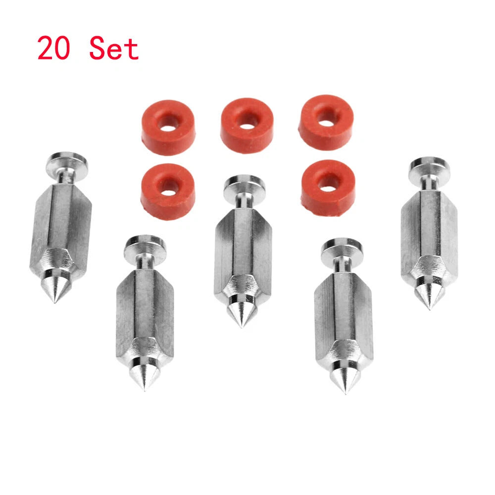 20pcs Carburetor Float Needle Valve Seat Kit for 398188 (3.5-6hp)