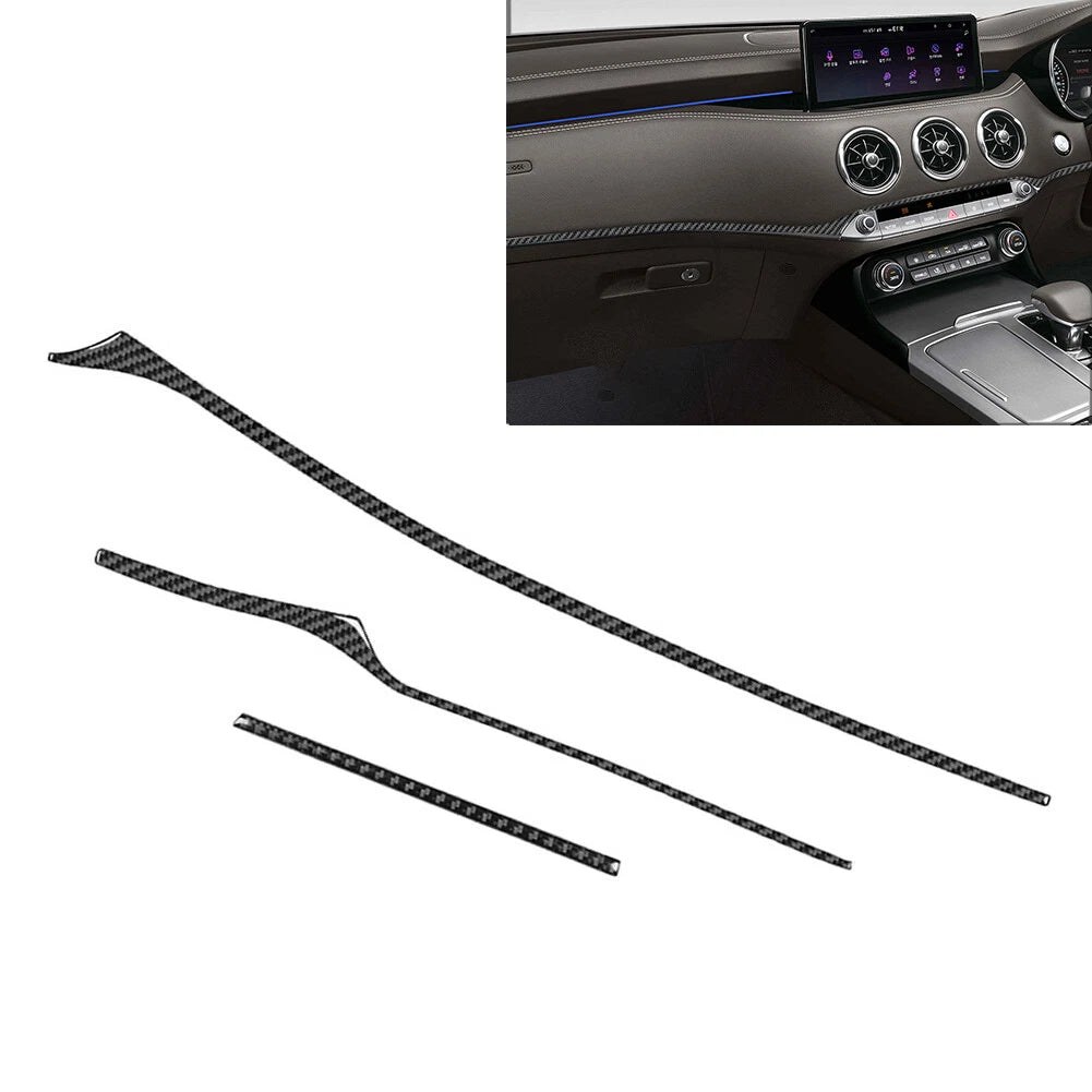 3X Dashboard Panel Cover Trim Strips for Kia Stinger (2018–2023)