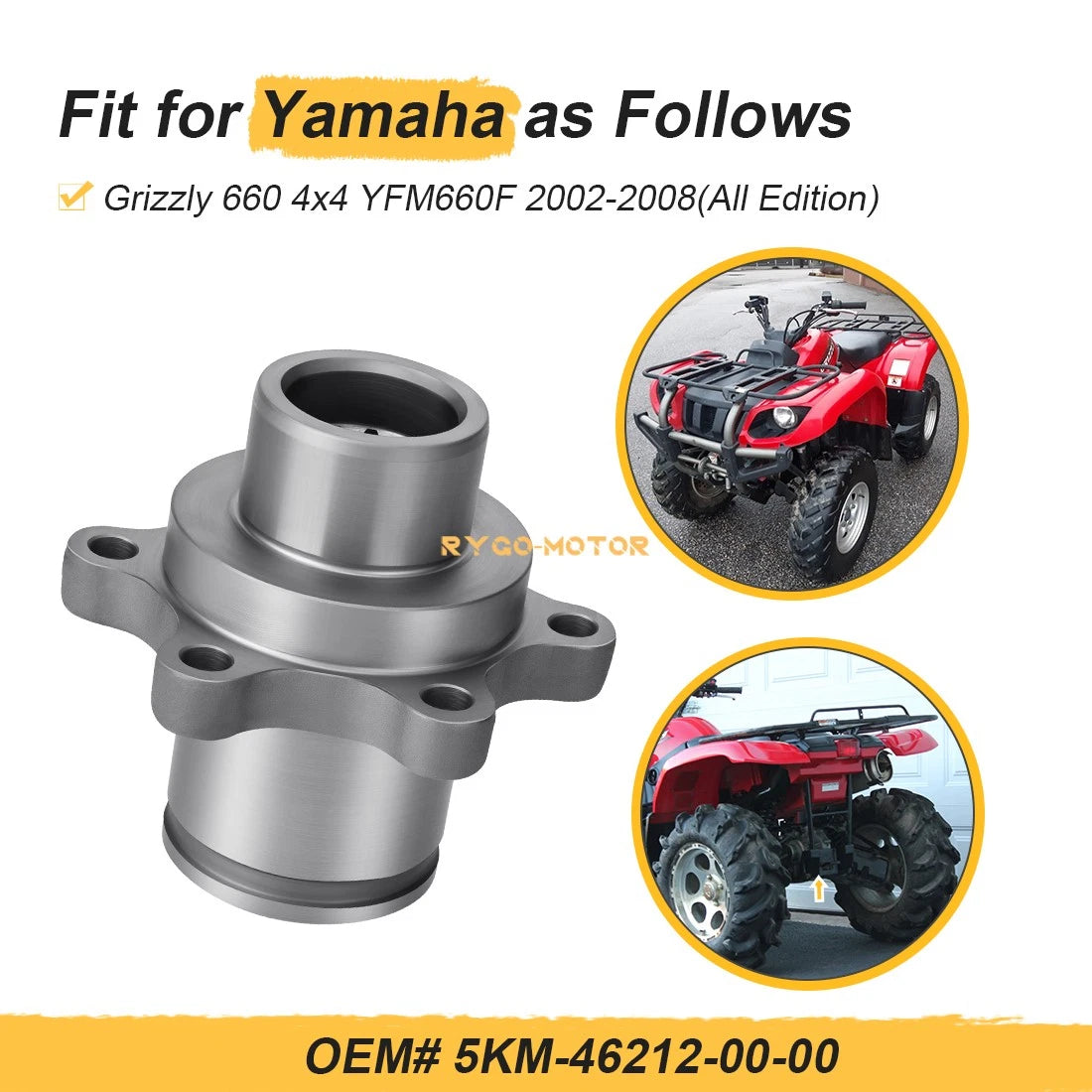 Rear Differential Drive Shaft Boss for Yamaha Grizzly 660 (2002–2008) 5KM-46212-00-00