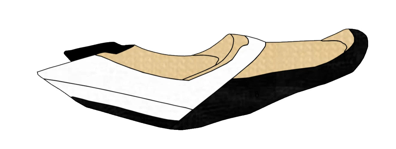 Seat Cover for Seadoo GTX (2009–2015) - Gold White Black, Blacktip