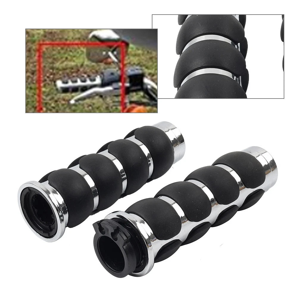 1" Motorcycle Handle Bar Hand Grips for Harley Cruiser, Yamaha