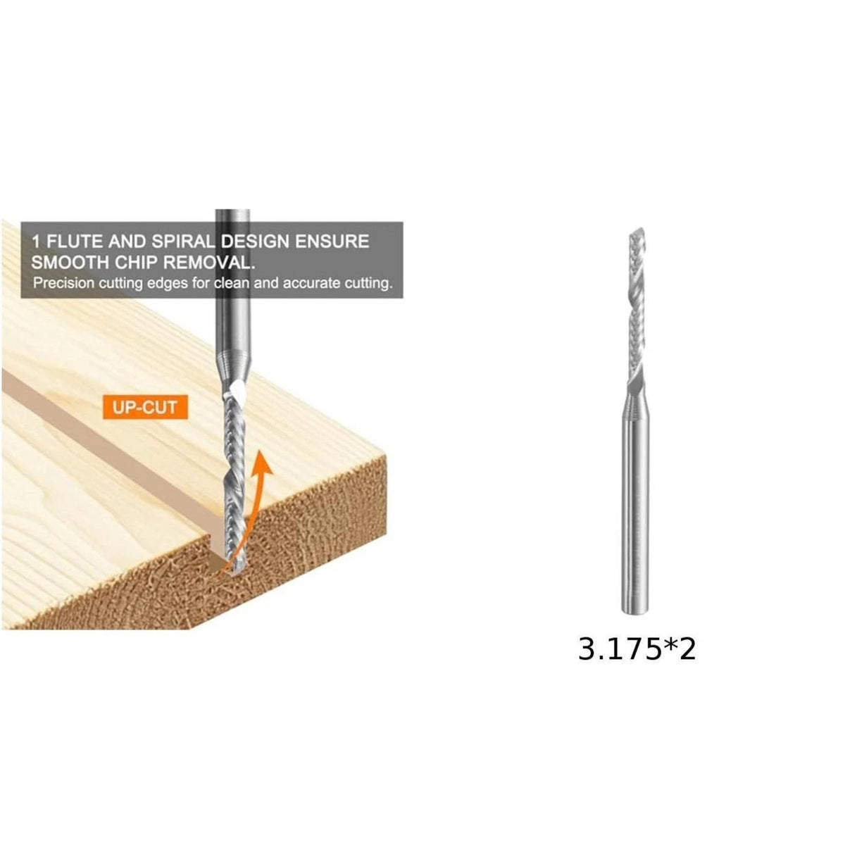 2mm Spiral End Mill Carbide Tip for Precision Cutting