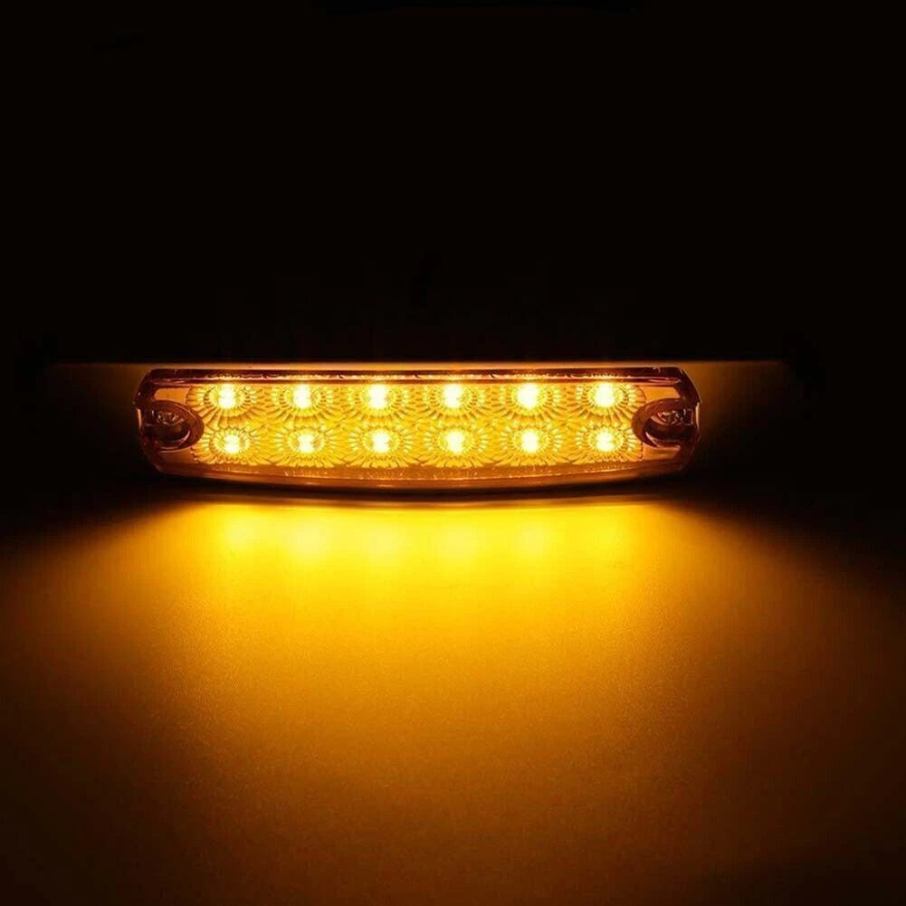 2X 12LED Side Marker Clearance Light for Trailer (Fish Shape)