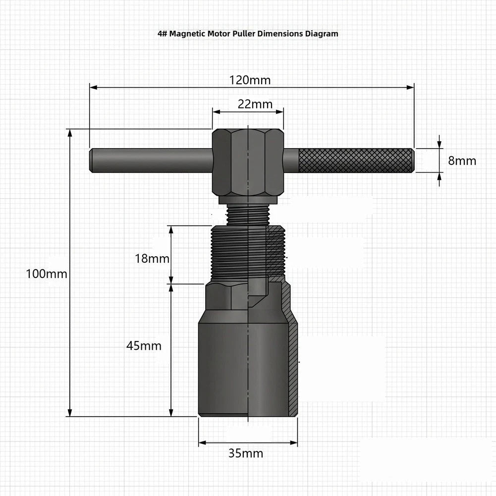 Stator Puller Tool for Motorcycle Magnetos (31.5mm ID)