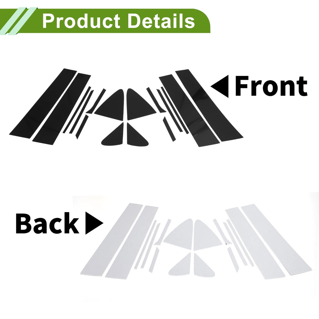 Pillar Window Trim Kit for Chevy Cruze (2017–2021) Black