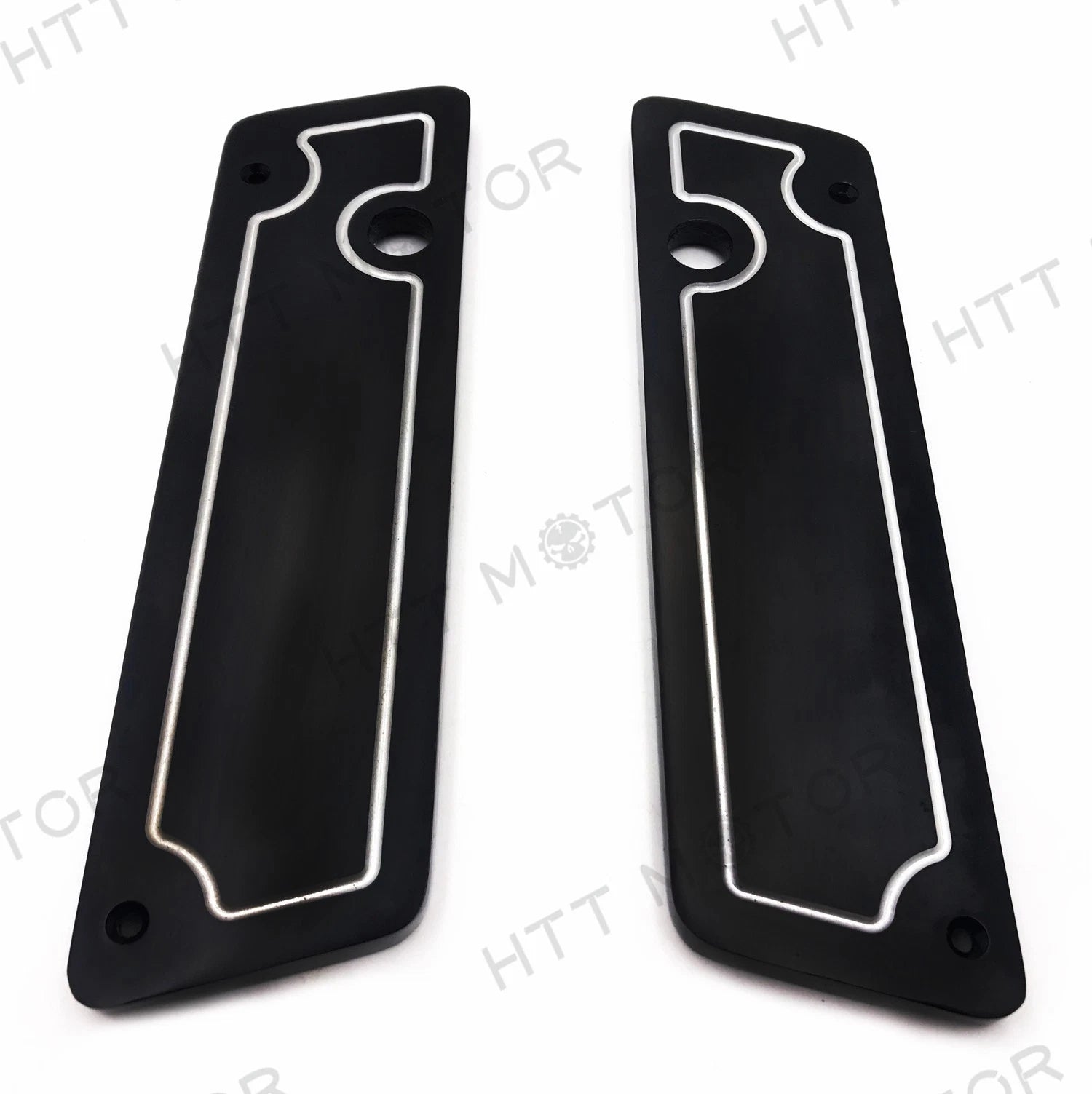 Grooved Saddlebag Latch Cover Set for Harley FLTR Road Glide (1998–2009)