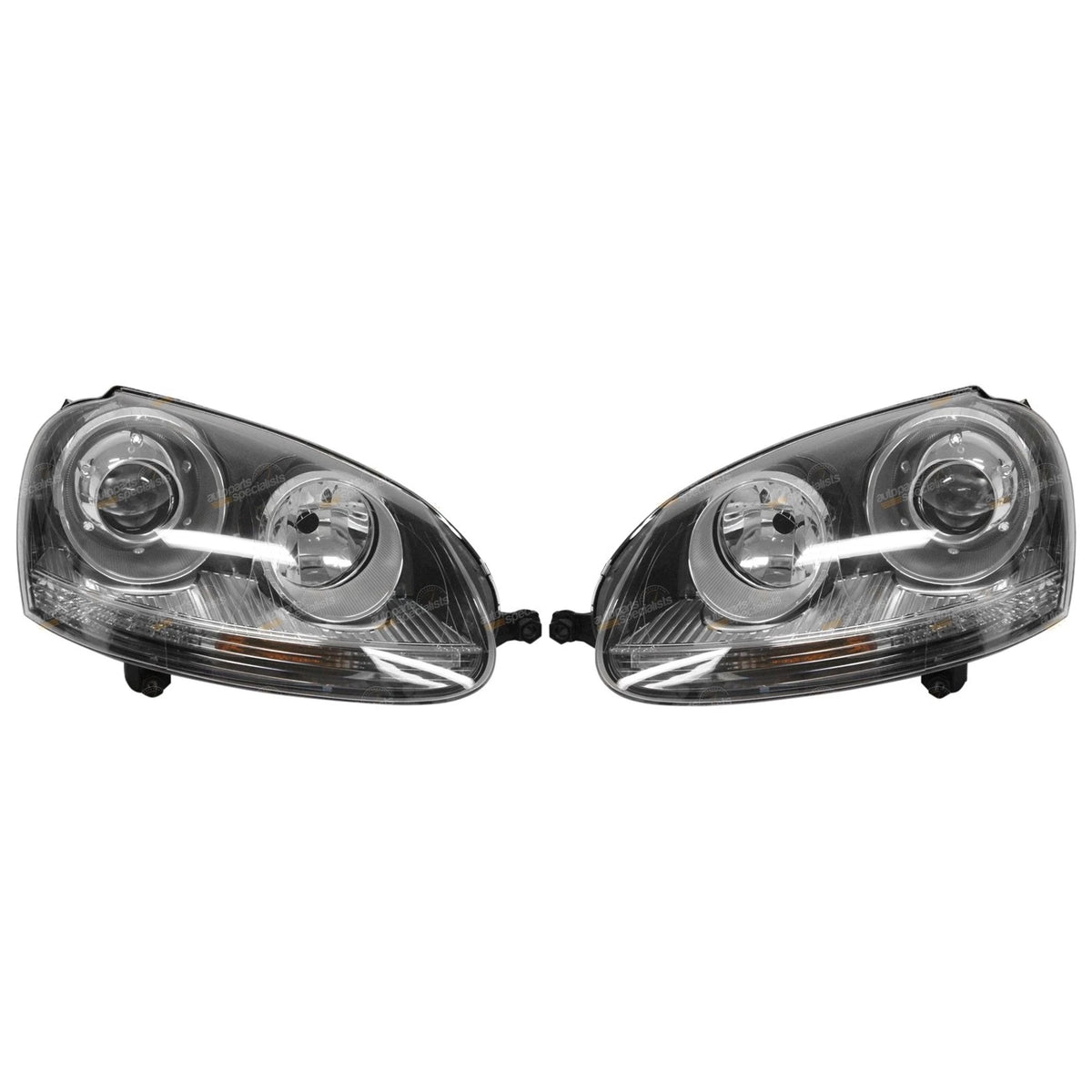 LH+RH Xenon HID Projector Headlights Pair for Volkswagen Golf Mk5 (2006–2009)