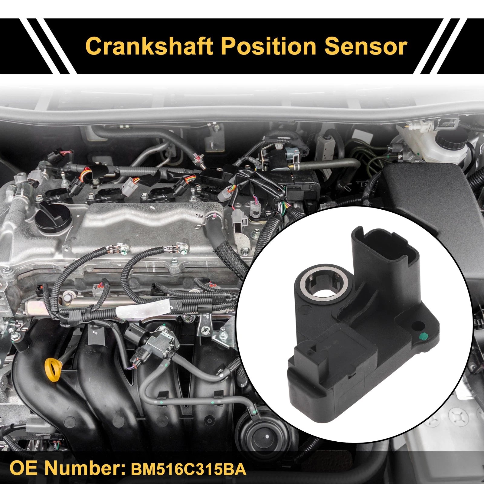 Crankshaft Position Sensor for Land Rover Freelander (2006–2014) No.BM516C315BA