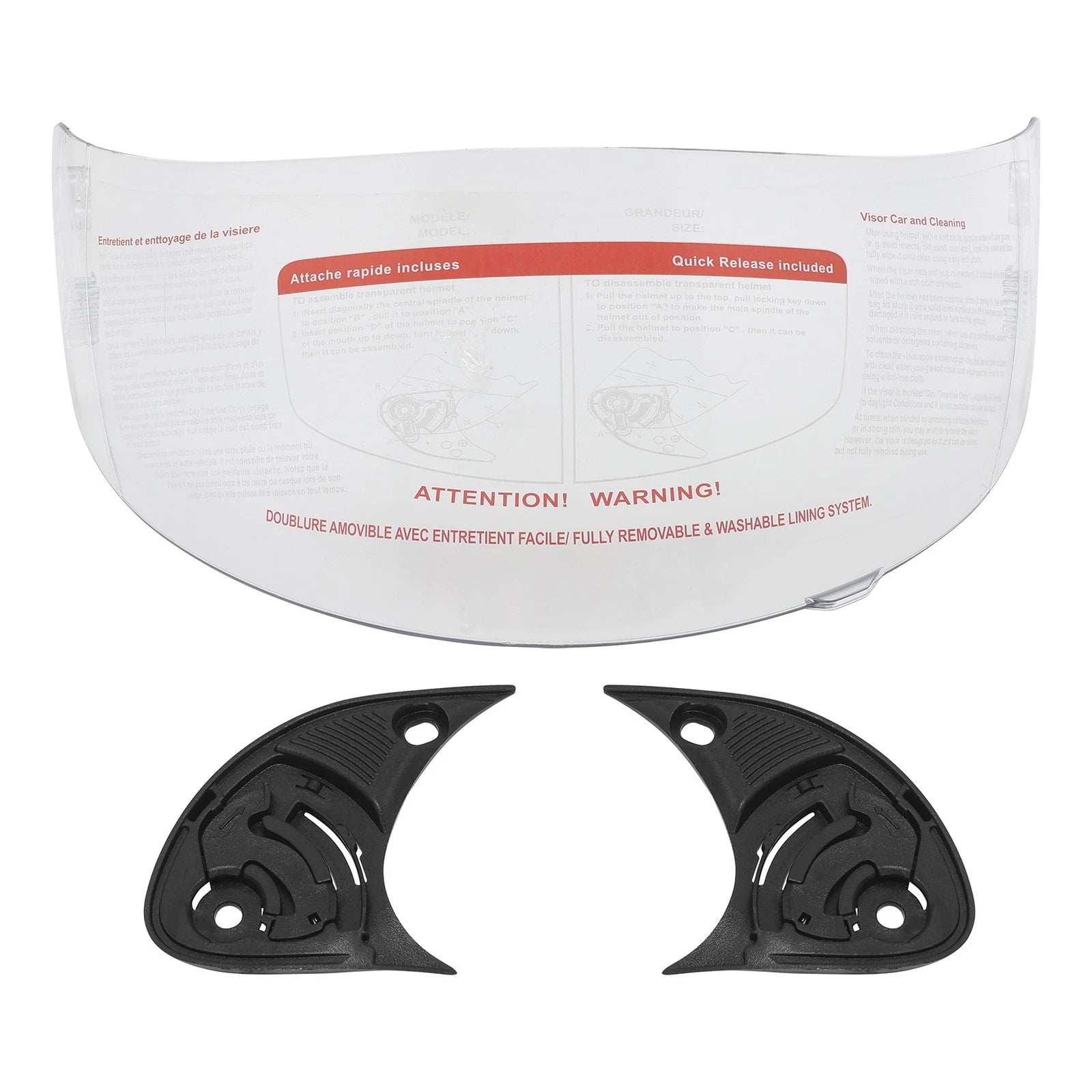 Clear Flip Up Full Face Helmet Visor Shield for Motorcycle (Universal)
