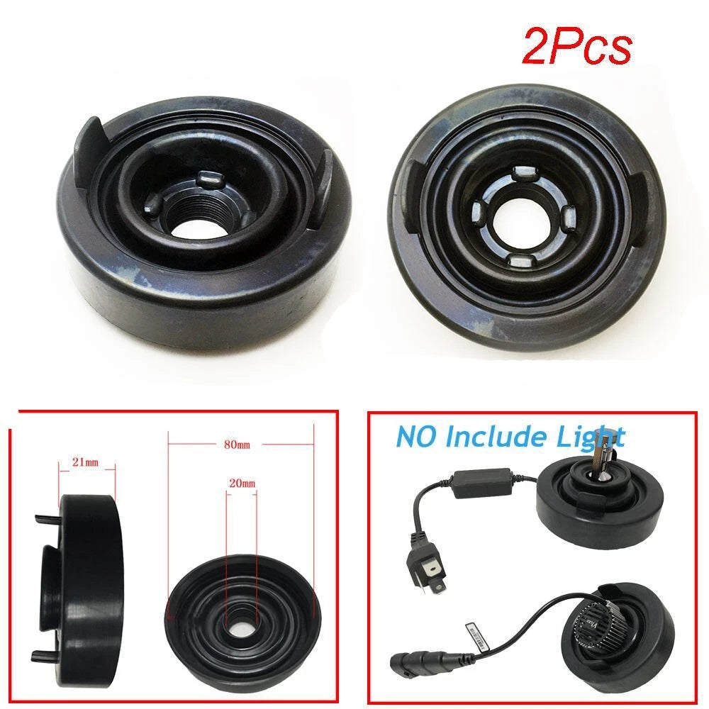 2X Rubber Headlight Bulb Dust Cover Waterproof Cap for LED HID Xenon Lamp