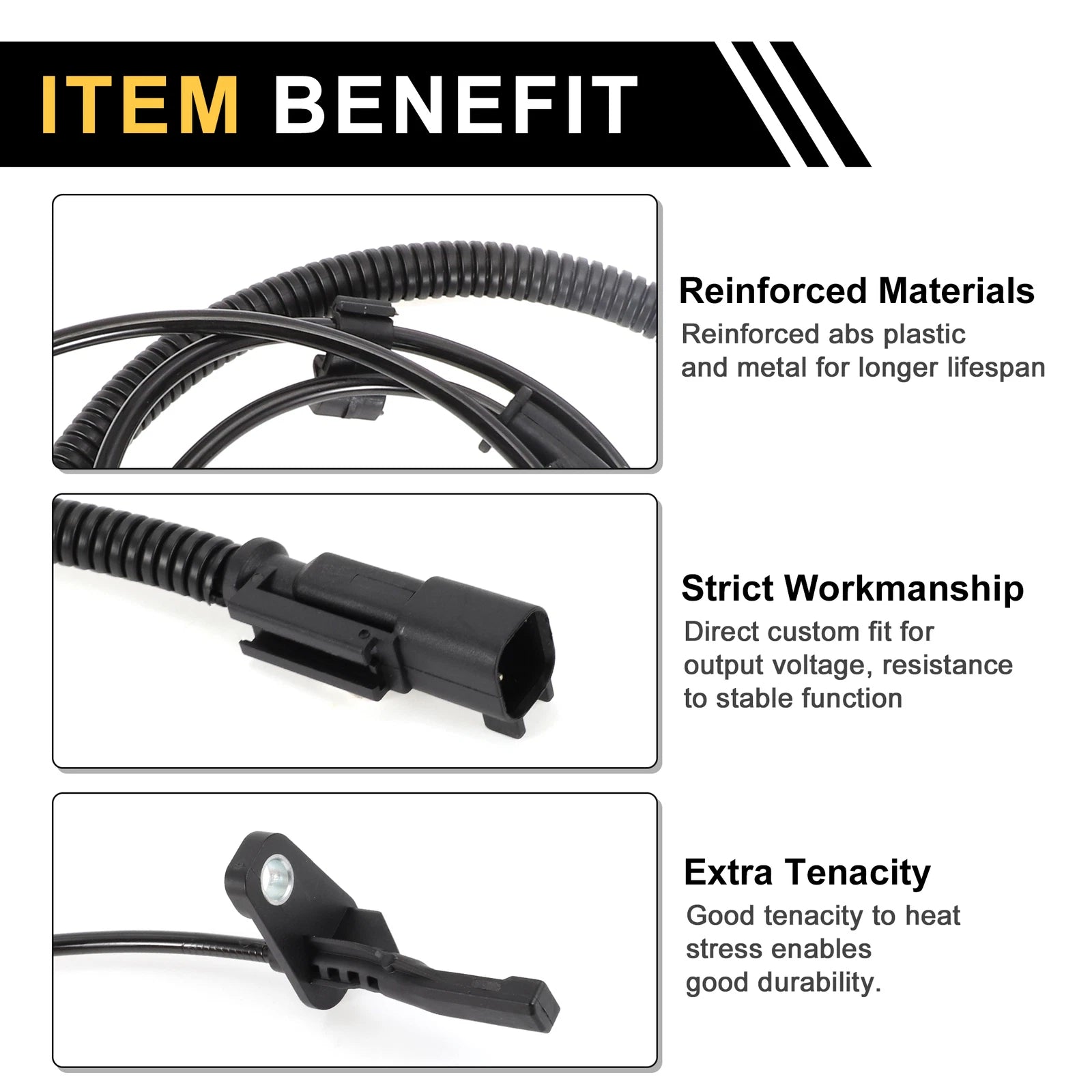 ABS Wheel Speed Sensor No. 4779995AB/6, 8457713AA for Ram 3500 (2013–2018)