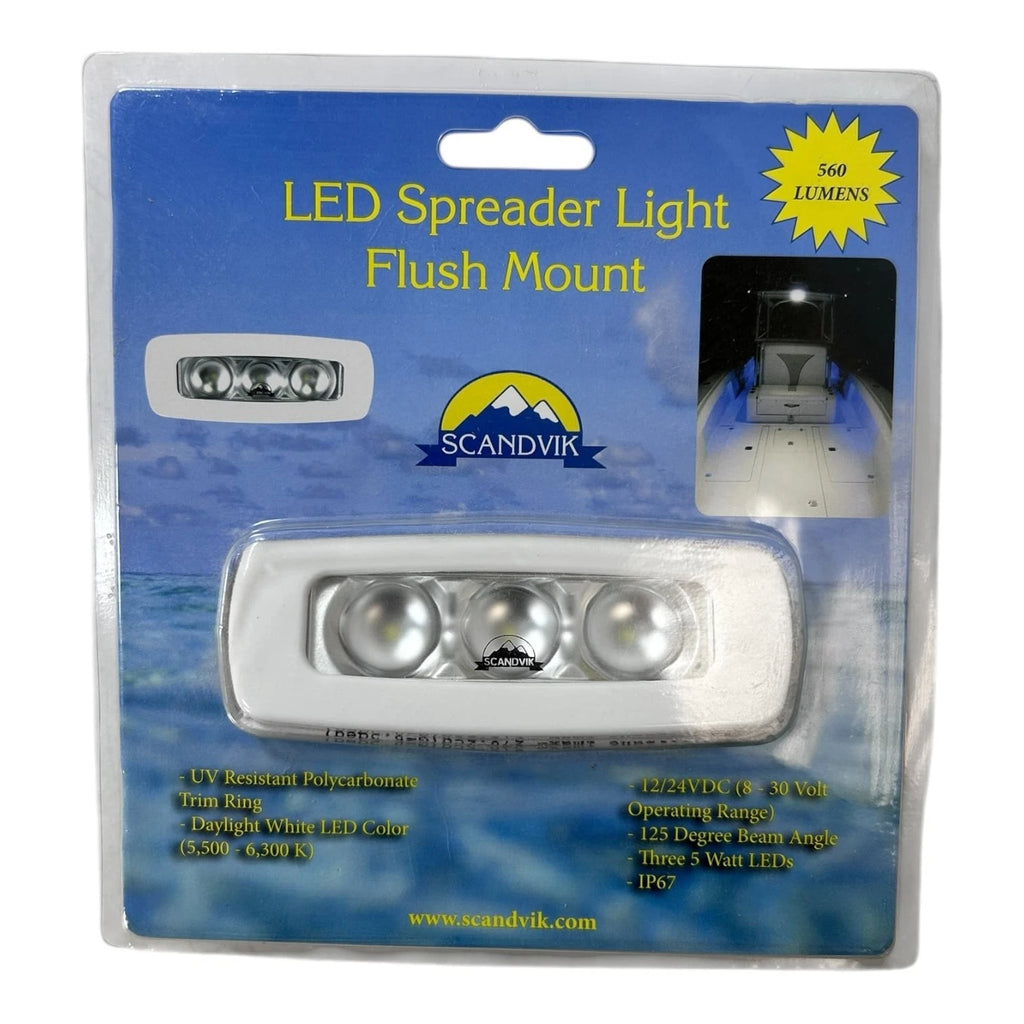 Marine Flush Mount LED Spreader Light for Scandvik 41450P (12/24V)
