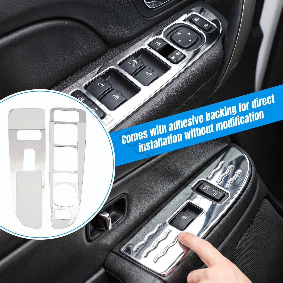 Window Switch Cover Set for Chevy Silverado GMC Sierra (2003–2007)