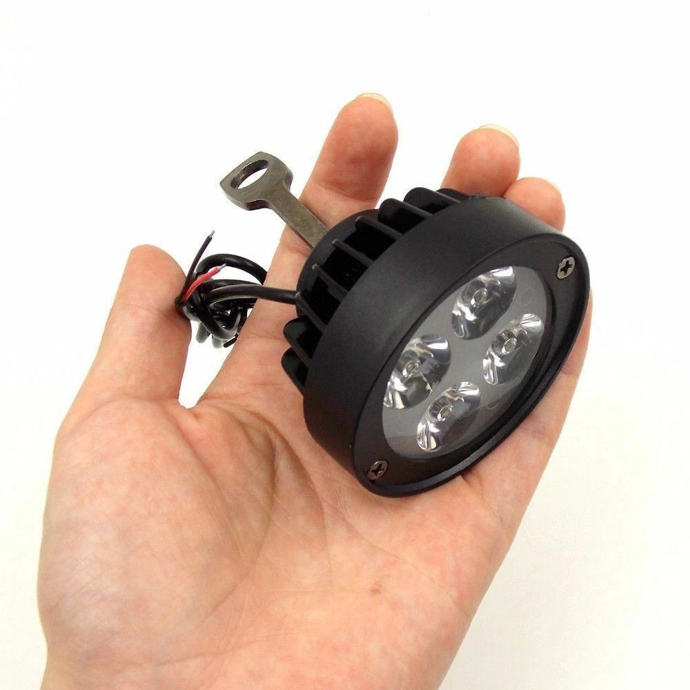 2X LED Motorcycle Mirror Mount Driving Headlight Fog Spot Light