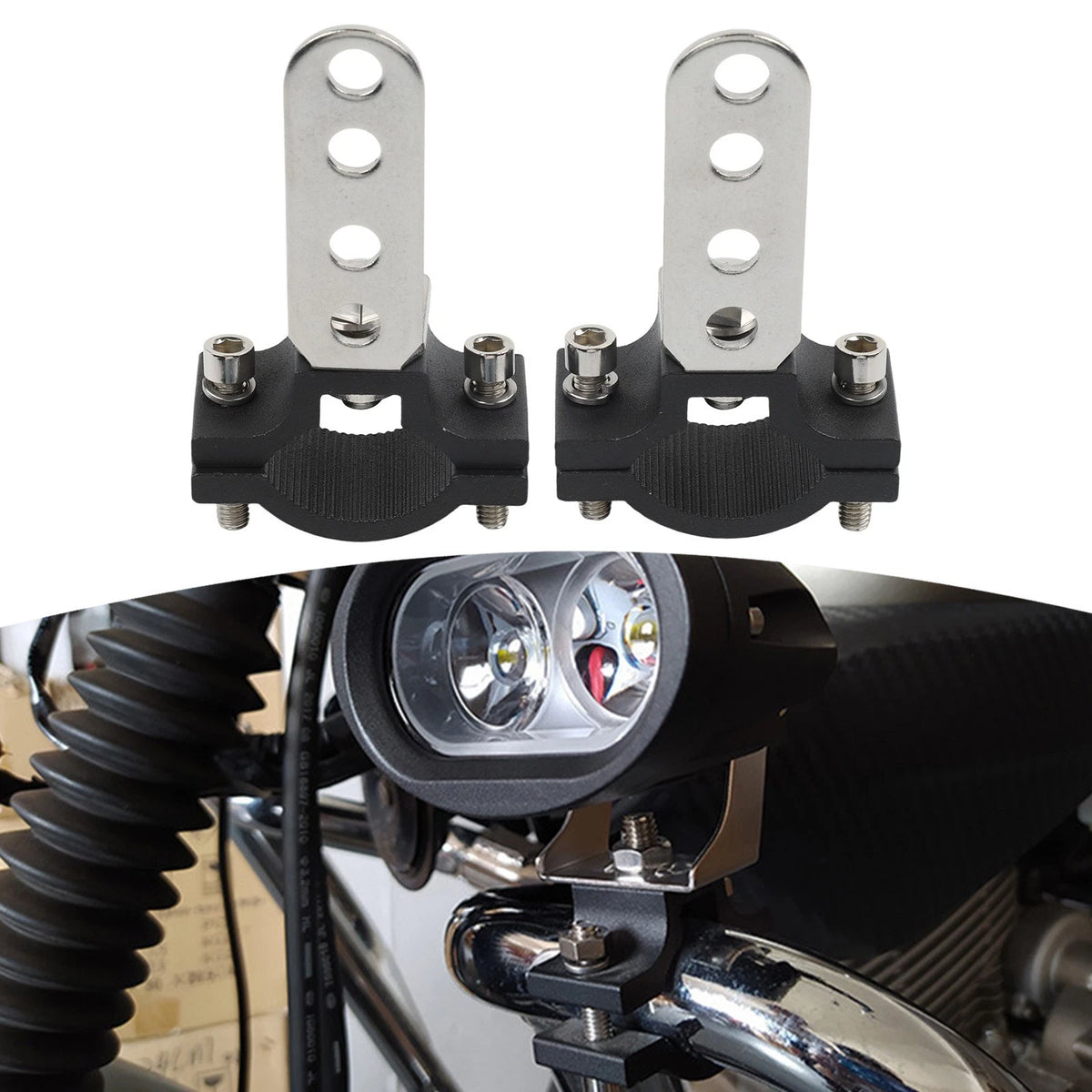 2PCS Spotlight Mounting Brackets for Various Vehicle Applications Aluminum