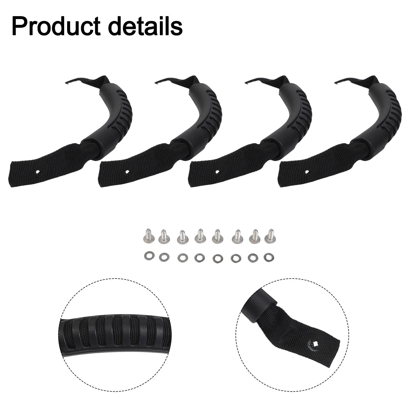 26cm Replacement Handle Strap for Kayak Canoe Boat (Universal Fit) Black Nylon