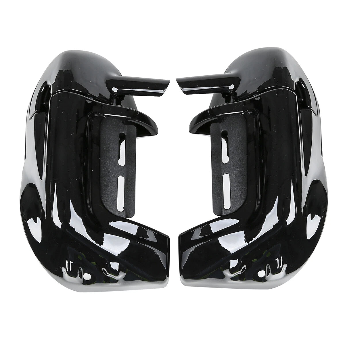 Black Lower Vented Fairing Speaker Grills for Harley Touring (1983–2013)