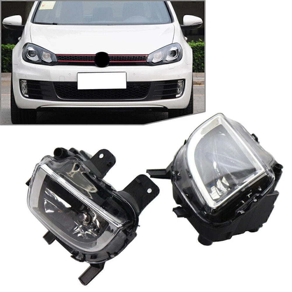 2X Front Bumper Fog Light Lamp for VW Golf (2009–2013) Jetta GLI (2011–2014)