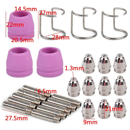 Set of 4 Ceramic Grooved Shield Cups for WSD60P AG60 Plasma Cutter