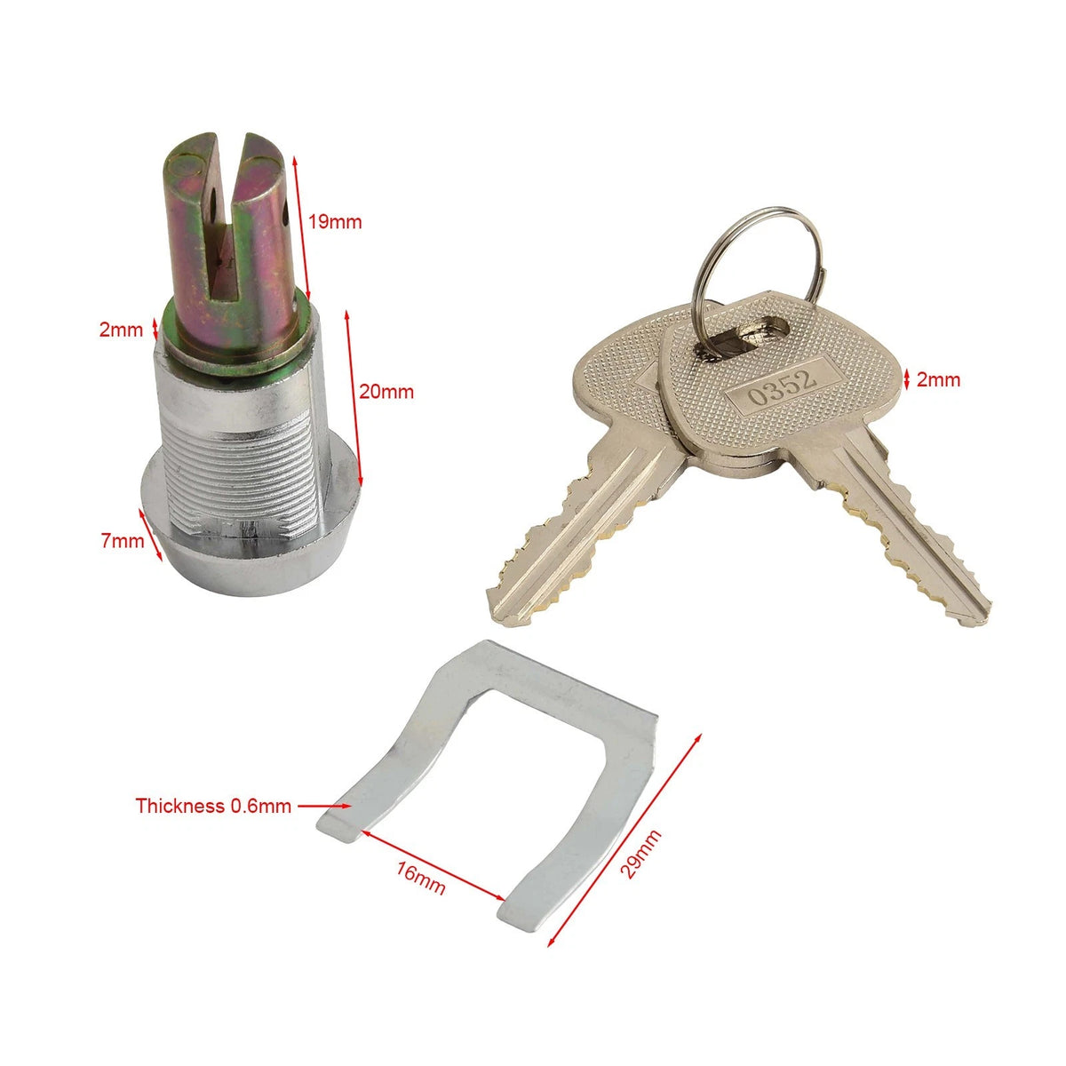 Sleek Chrome Finish Lock for Cabinets Vending Machines