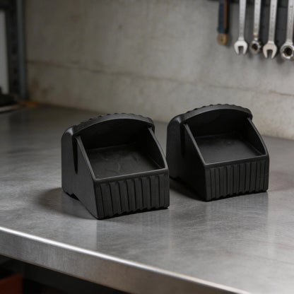 2X Rectangle Cap Protectors for Gym Equipment (70x50mm) Rubber