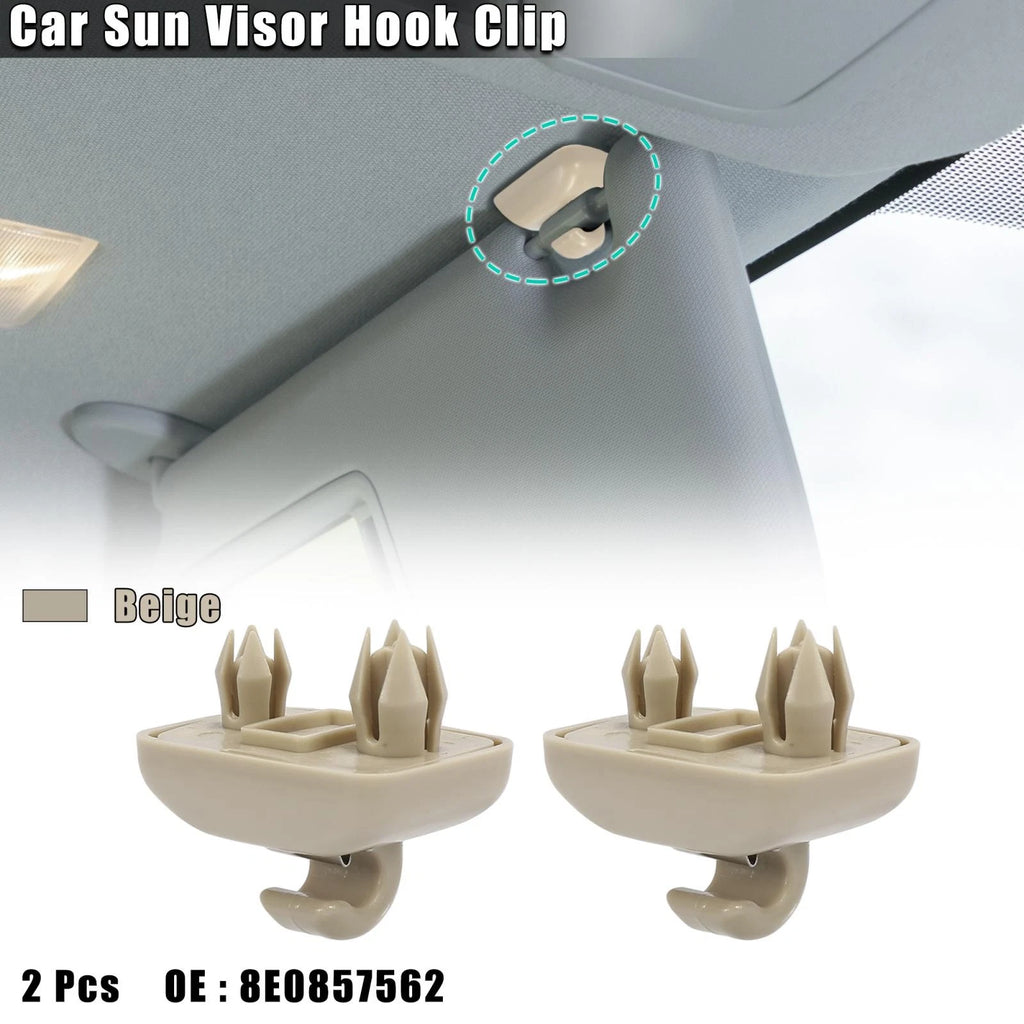 Sun Visor Hook Clip Retainer for Audi S4 Beige (2004–2015)