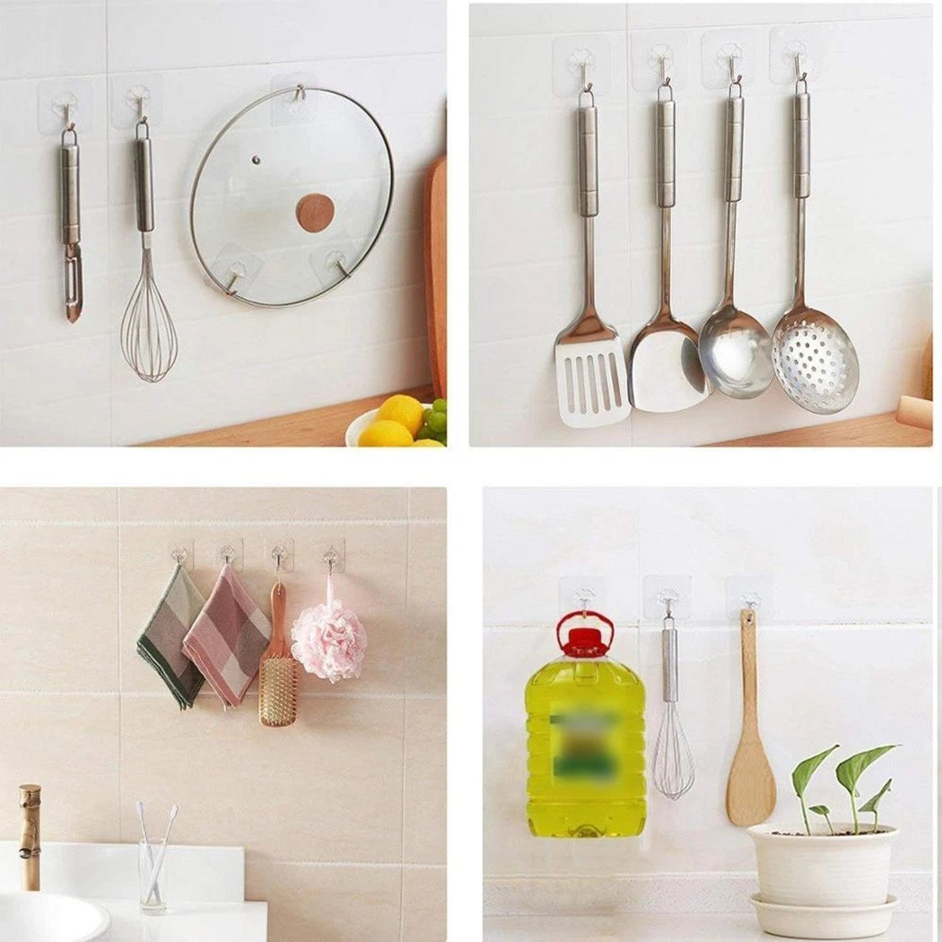 Transparent Wall Mounted Hooks for Firm Hanging (No Part Numbers)