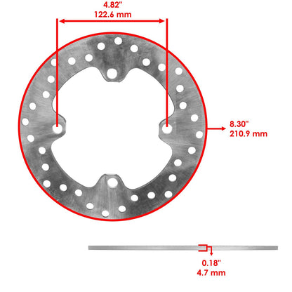 Brake Disc Rotor Front Replacement for Honda Pioneer 1000-5 (2016–2025)