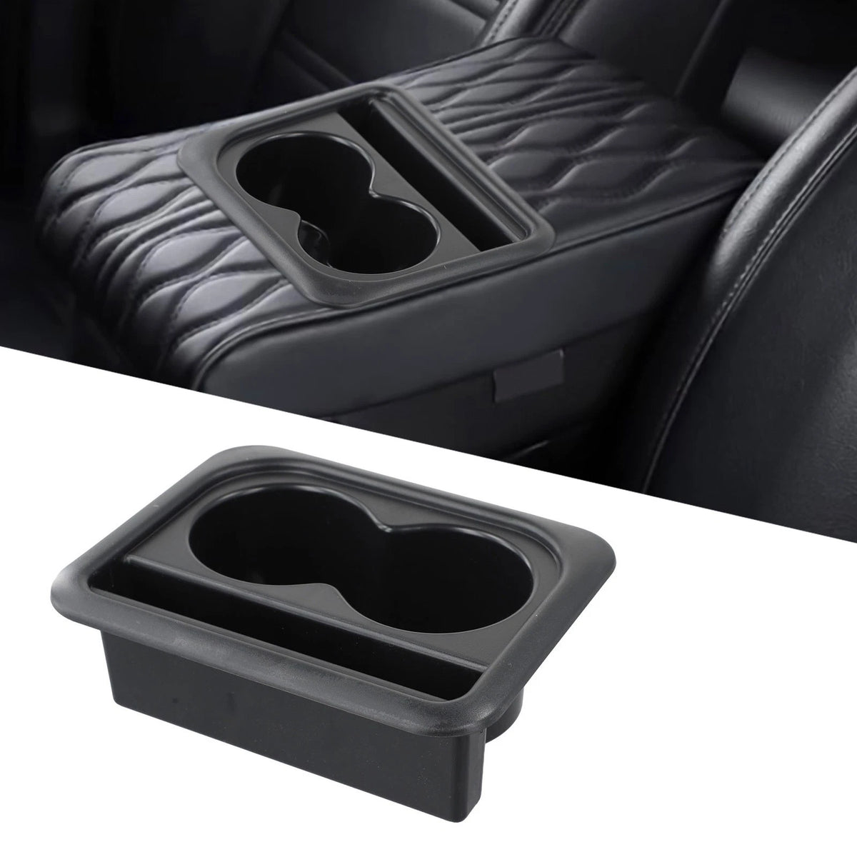 Armrest Box with Card Storage & Cup Holder for