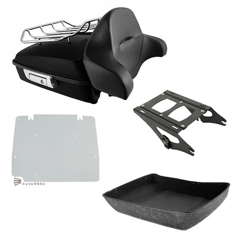 Matte Chopped Trunk Rack Base Plate for Harley Touring (2014–2026)